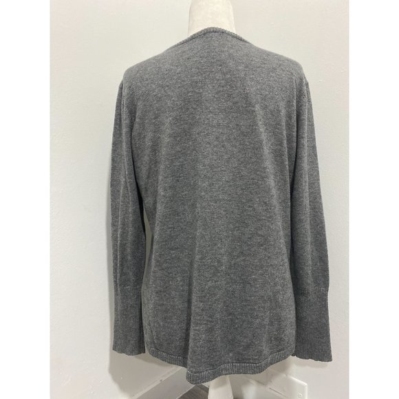 Smartwool Shadow Pine V-Neck Sweater Grey Size Large - Picture 7 of 8